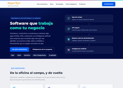 Micrositio de desarrollo de software a la medida